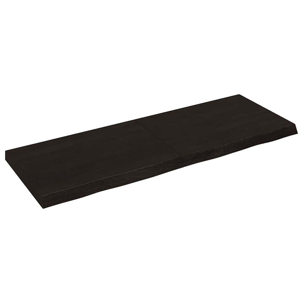 vidaXL Solid Wood Countertop Dark Brown 140x50x(2-6) cm