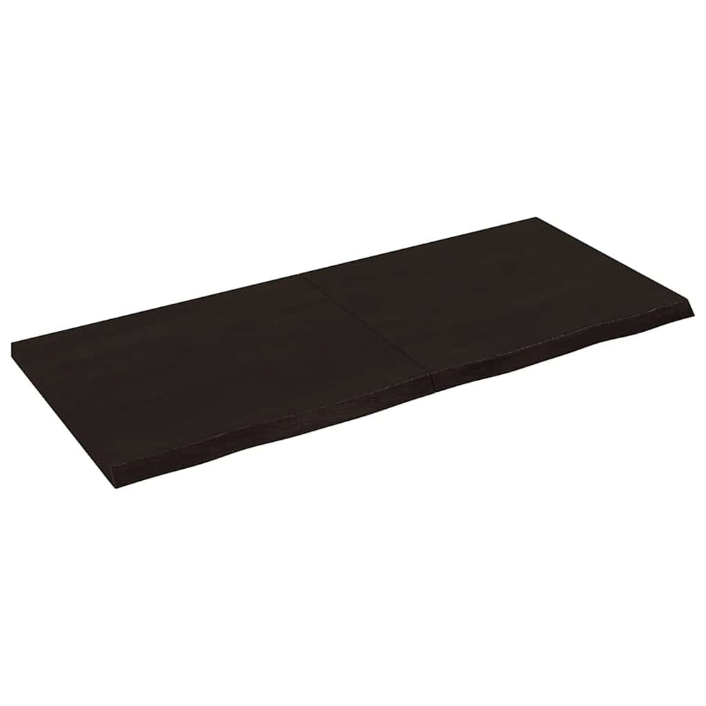 vidaXL Solid Wood Countertop Dark Brown 140x60x(2-4)cm