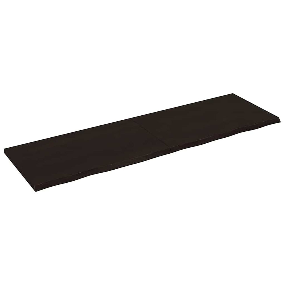 vidaXL Dark Brown Washbasin Top 200x60x(2-4)cm Solid Wood