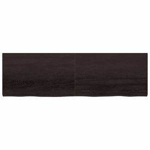 vidaXL Washbasin Top Dark Brown 200x60x(2-6)cm Solid Wood
