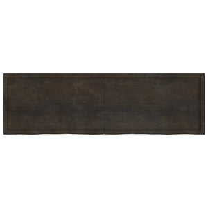 vidaXL Washbasin Top Dark Brown 200x60x(2-6)cm Solid Wood