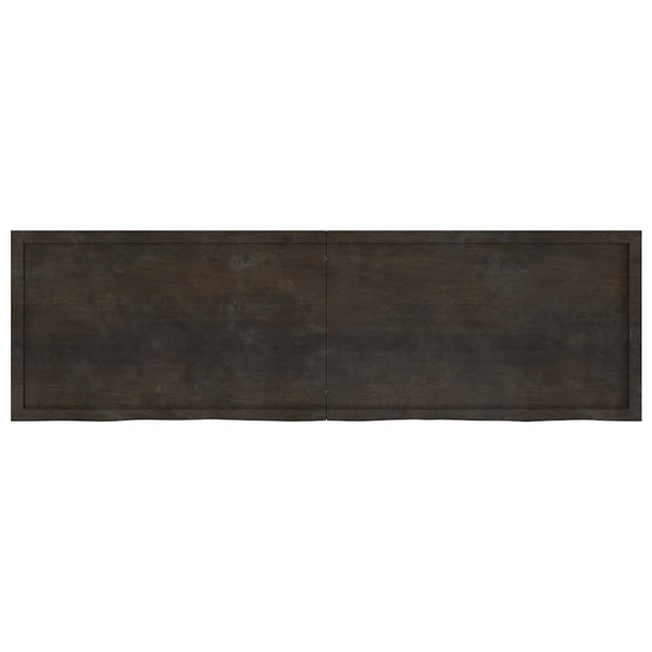 vidaXL Washbasin Top Dark Brown 200x60x(2-6)cm Solid Wood