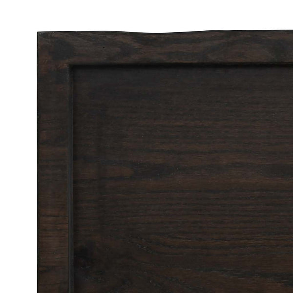 vidaXL Washbasin Top Dark Brown 200x60x(2-6)cm Solid Wood