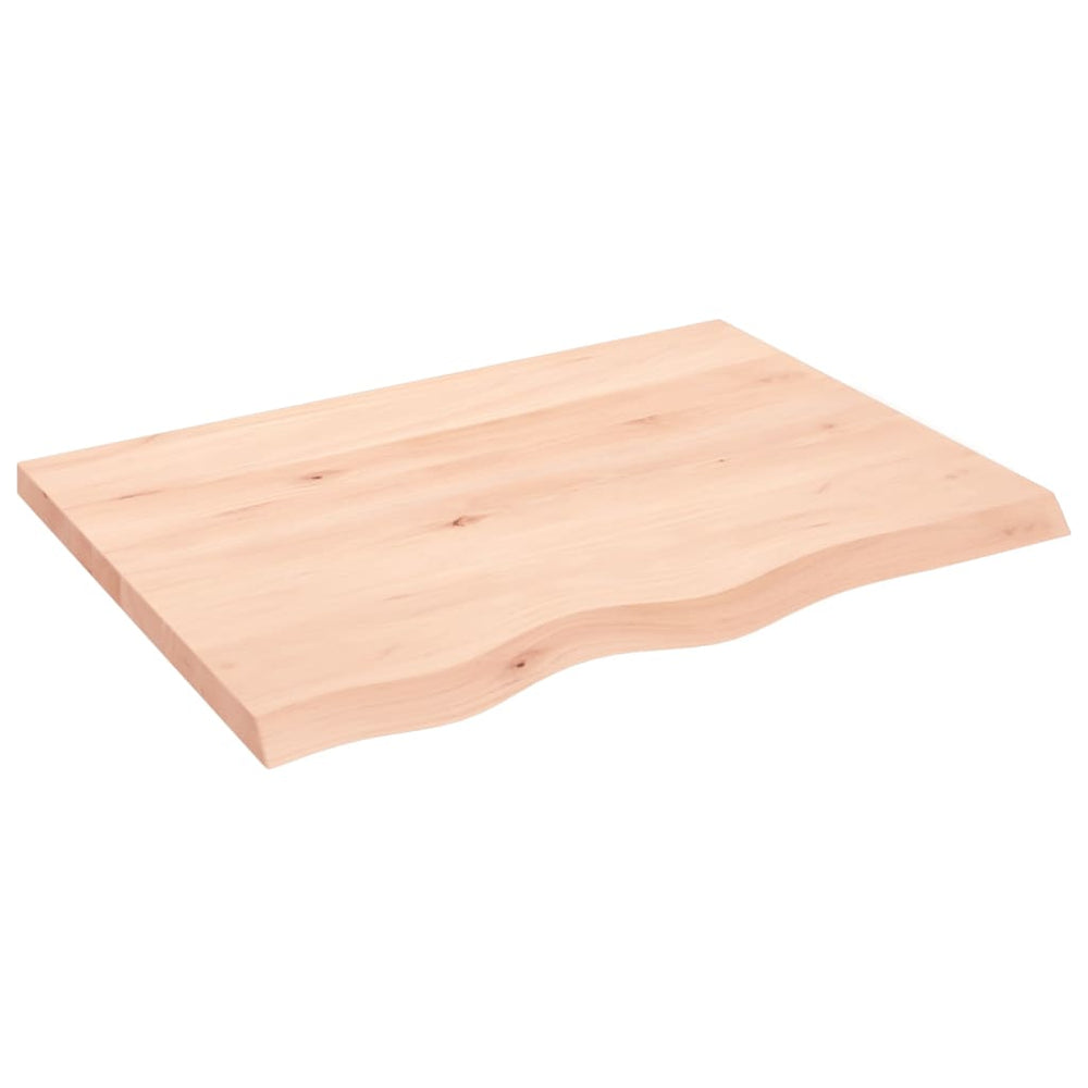 vidaXL Tabletop 80x60x(2-4) cm Solid Oak Untreated