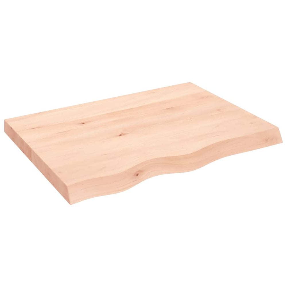 vidaXL Tabletop 80x60x(2-6) cm Solid Oak Untreated