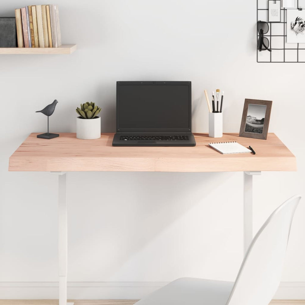 vidaXL Table Top 100x40x(2-6) cm Solid Oak Untreated