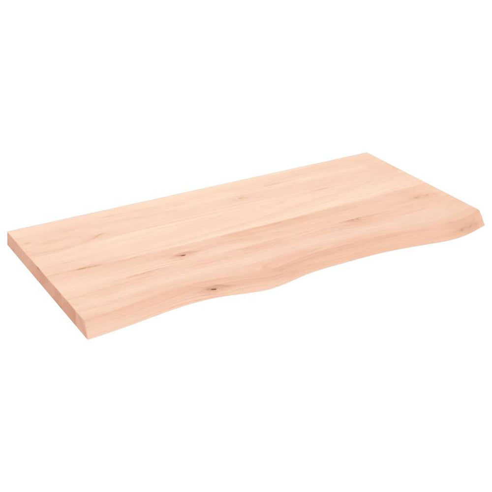 vidaXL Tabletop 100x50x(2-4) cm Solid Oak Untreated