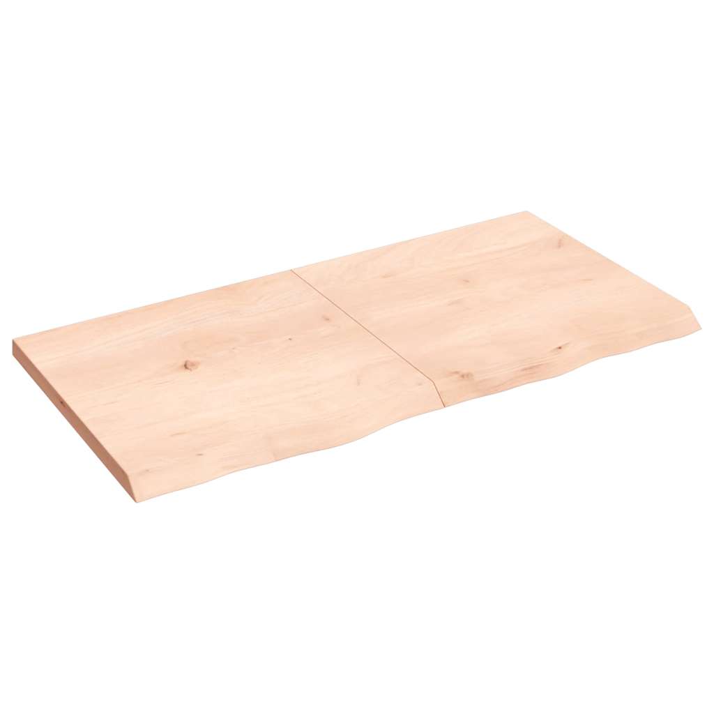 vidaXL Tabletop 120x60x(2-4) cm Solid Oak Untreated
