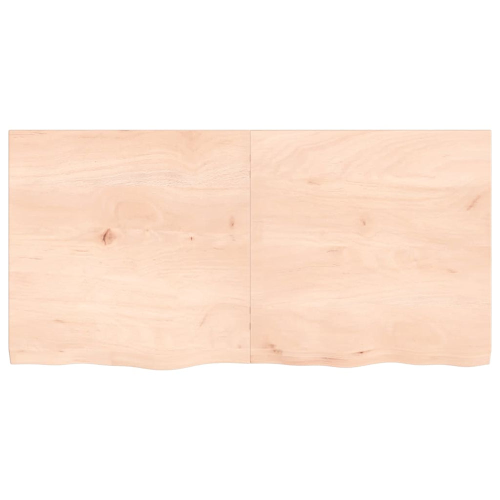 vidaXL Tabletop 120x60x(2-4) cm Solid Oak Untreated