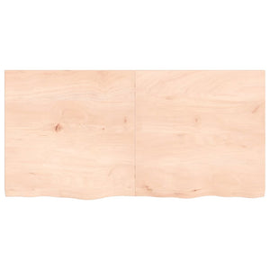 vidaXL Tabletop 120x60x(2-4) cm Solid Oak Untreated