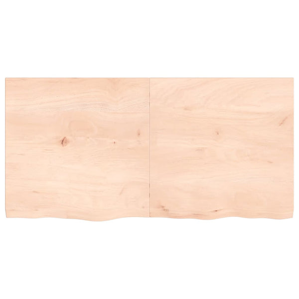 vidaXL Tabletop 120x60x(2-4) cm Solid Oak Untreated