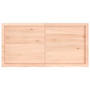 vidaXL Tabletop 120x60x(2-4) cm Solid Oak Untreated
