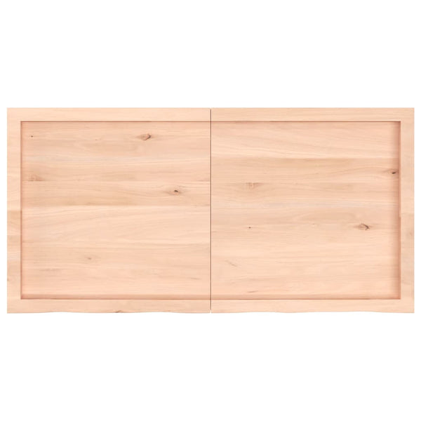 vidaXL Tabletop 120x60x(2-4) cm Solid Oak Untreated