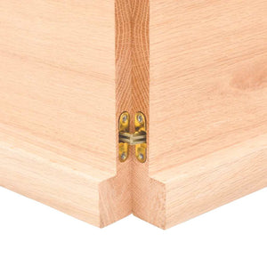 vidaXL Tabletop 120x60x(2-4) cm Solid Oak Untreated