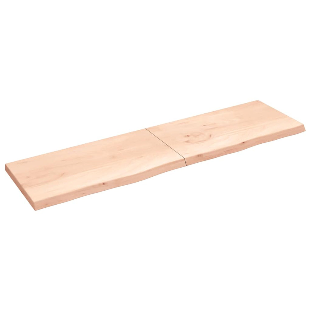 vidaXL Tabletop 220x60x(2-6) cm Solid Oak Untreated