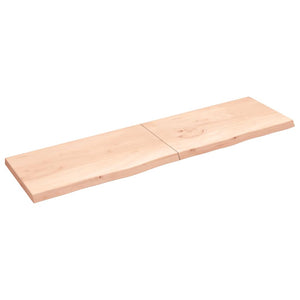 vidaXL Tabletop 220x60x(2-6) cm Solid Oak Untreated