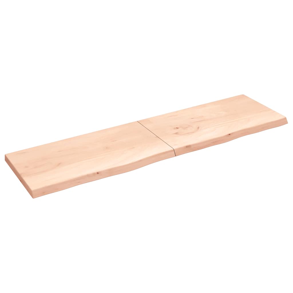 vidaXL Tabletop 220x60x(2-6) cm Solid Oak Untreated