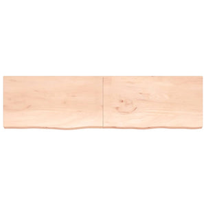 vidaXL Tabletop 220x60x(2-6) cm Solid Oak Untreated