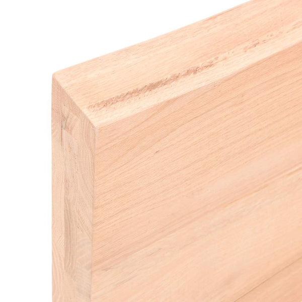 vidaXL Tabletop 220x60x(2-6) cm Solid Oak Untreated