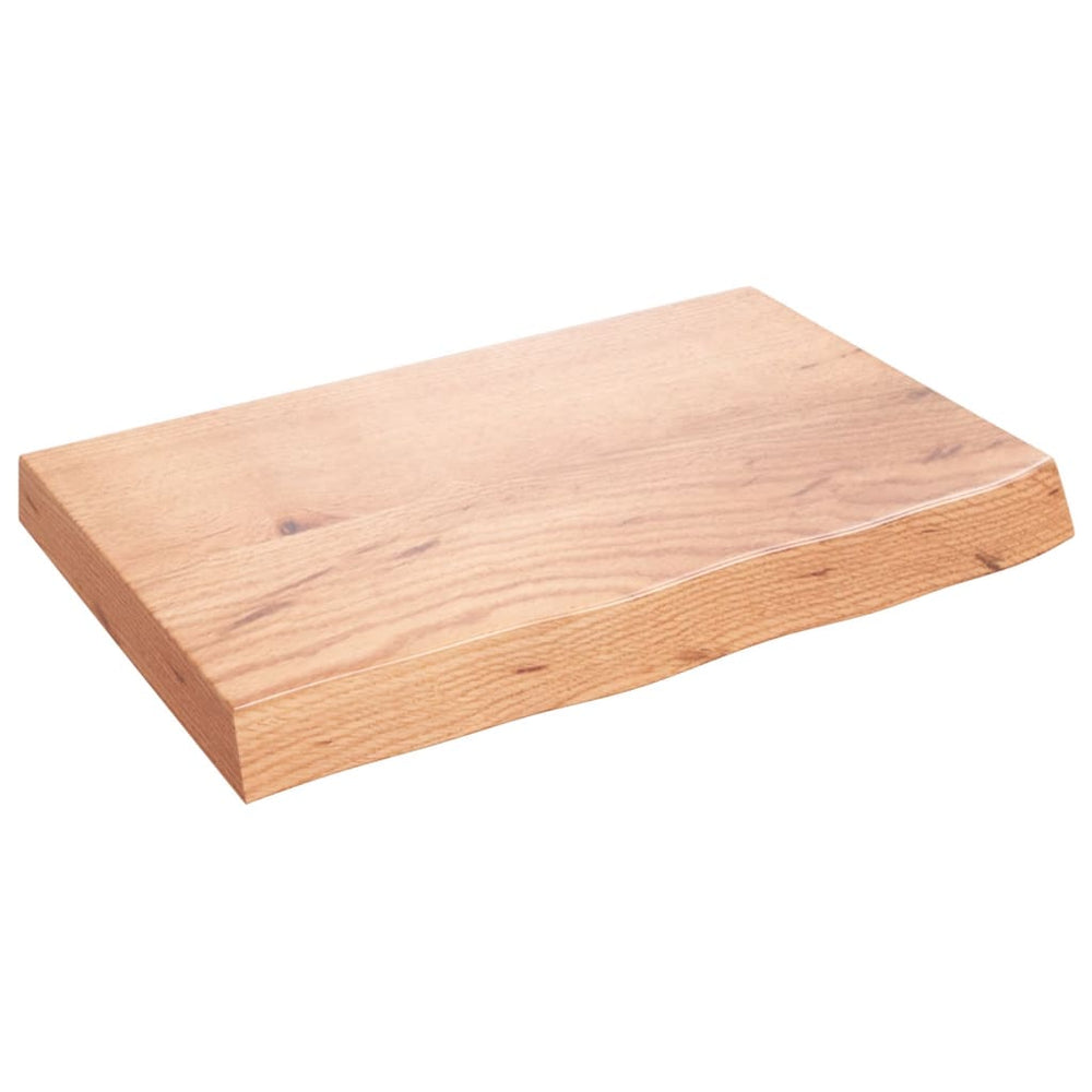 vidaXL Table Top Light Brown 60x40x(2-6) cm Solid Oak Treated