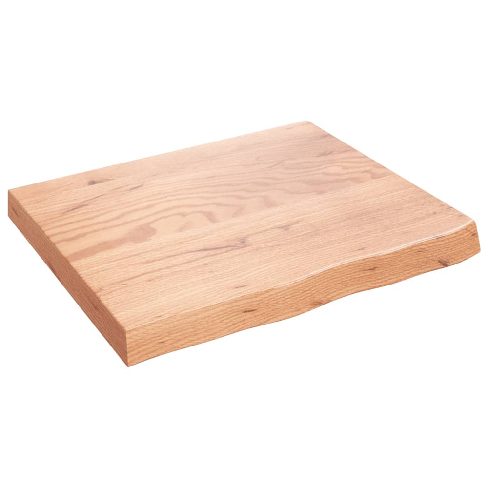 vidaXL Tabletop Light Brown 60x50x(2-6) cm Solid Oak Treated