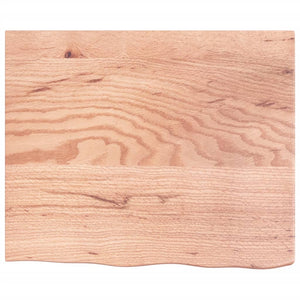 vidaXL Tabletop Light Brown 60x50x(2-6) cm Solid Oak Treated