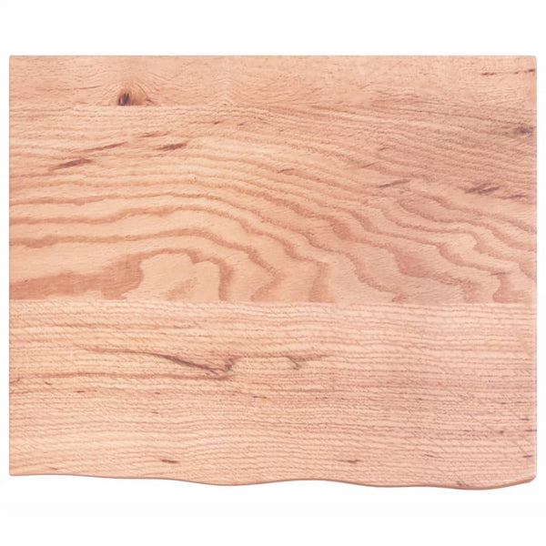 vidaXL Tabletop Light Brown 60x50x(2-6) cm Solid Oak Treated