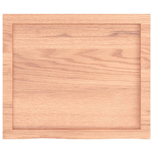 vidaXL Tabletop Light Brown 60x50x(2-6) cm Solid Oak Treated