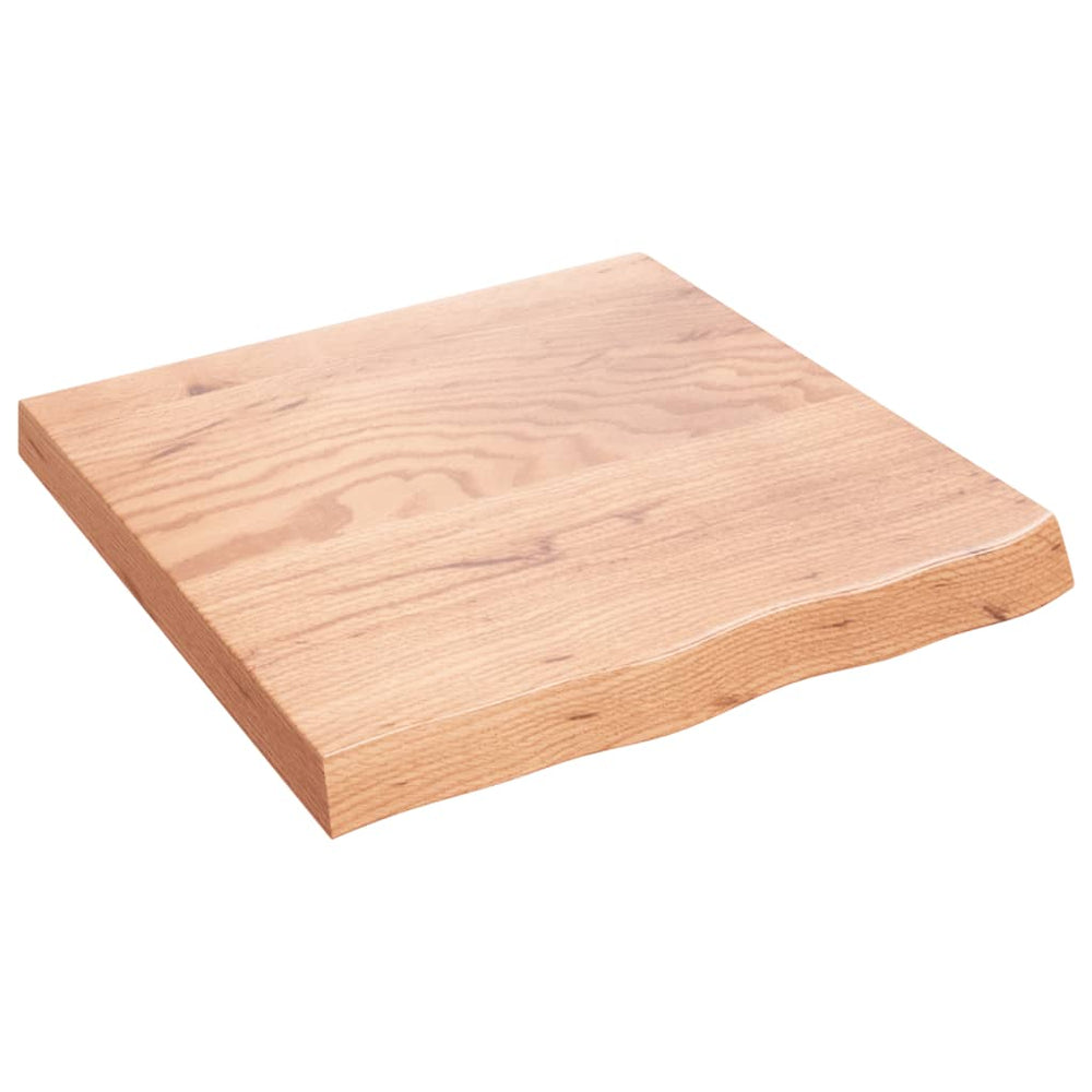 vidaXL Tabletop Light Brown 60x60x(2-6) cm Solid Oak Wood Treated