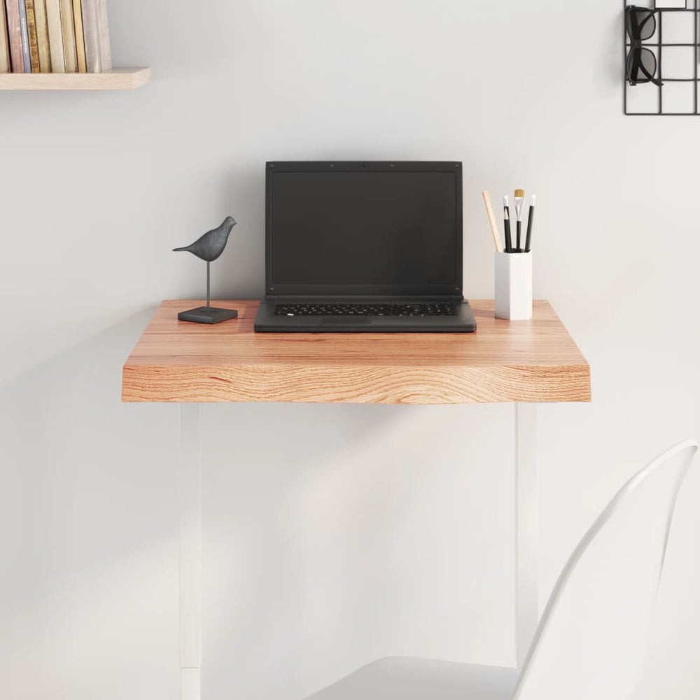 vidaXL Tabletop Light Brown 60x60x(2-6) cm Solid Oak Wood Treated
