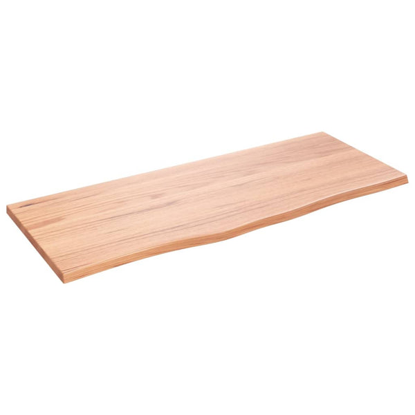 vidaXL Tabletop Light Brown 100x40x2 cm Solid Oak Treated