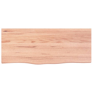 vidaXL Tabletop Light Brown 100x40x2 cm Solid Oak Treated