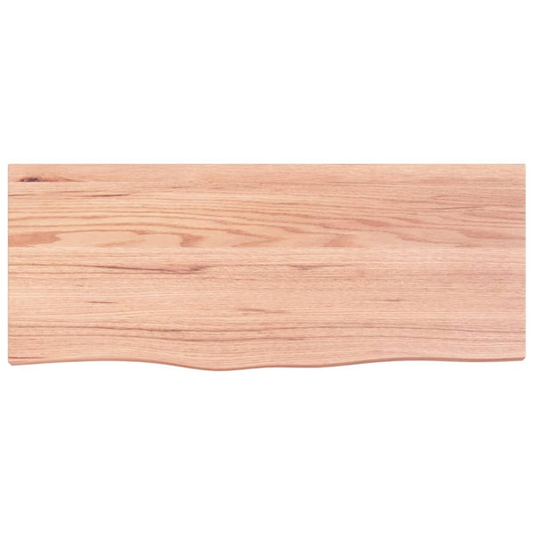 vidaXL Tabletop Light Brown 100x40x2 cm Solid Oak Treated