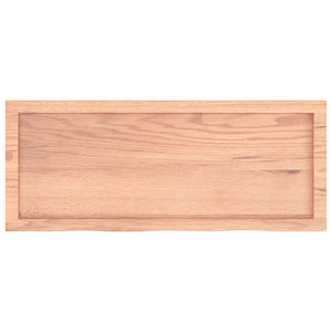 vidaXL Tabletop Light Brown 100x40x(2-4)cm Solid Oak Treated