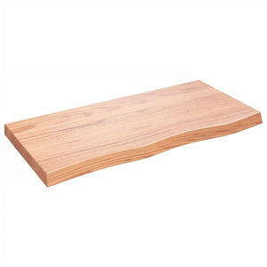 vidaXL Tabletop Light Brown 100x50x(2-6)cm Solid Oak Wood Treated
