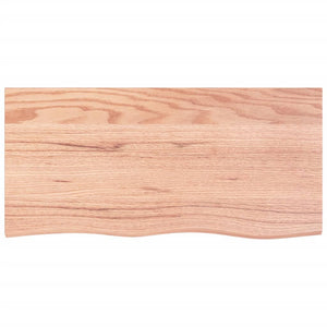 vidaXL Tabletop Light Brown 100x50x(2-6)cm Solid Oak Wood Treated