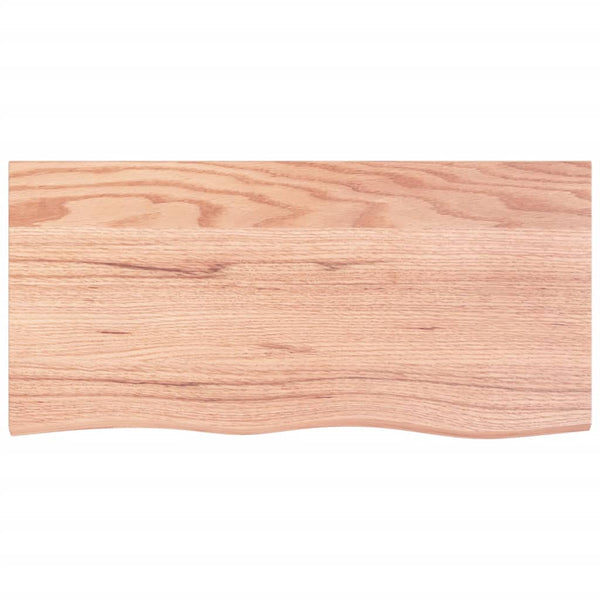 vidaXL Tabletop Light Brown 100x50x(2-6)cm Solid Oak Wood Treated