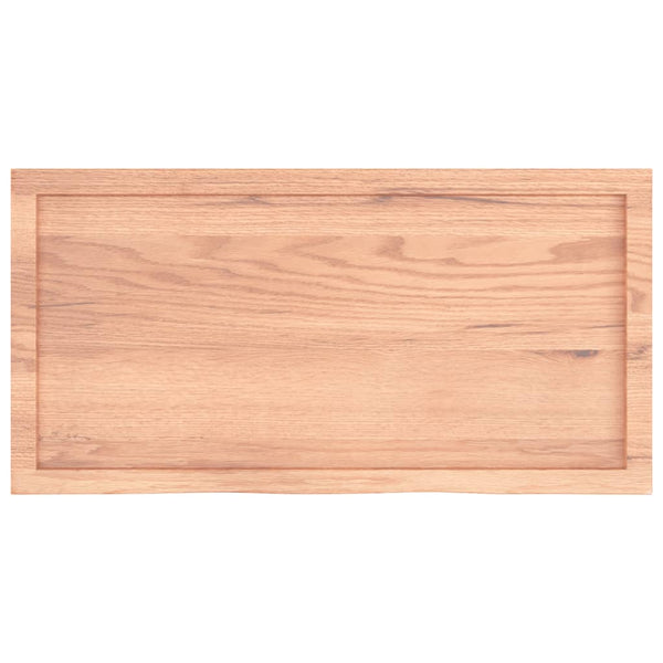 vidaXL Tabletop Light Brown 100x50x(2-6)cm Solid Oak Wood Treated