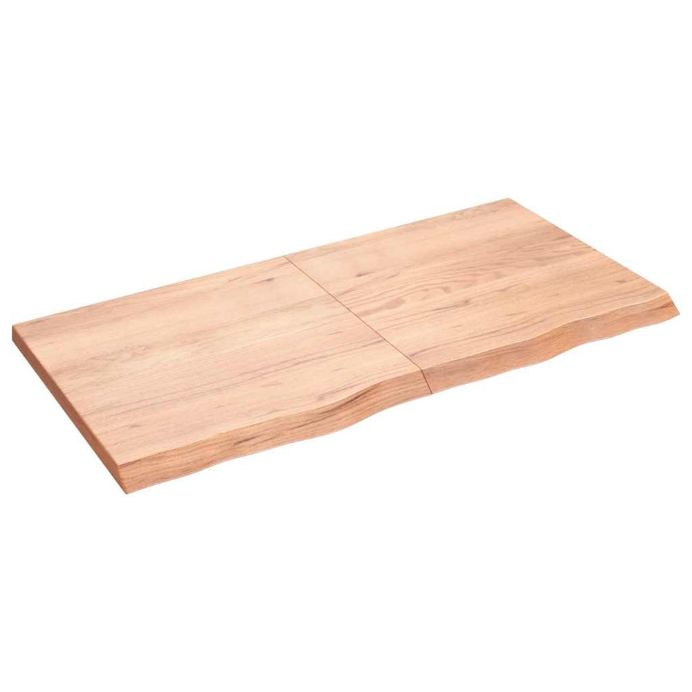 vidaXL Tabletop Light Brown 120x60x(2-4)cm Solid Oak Wood Treated