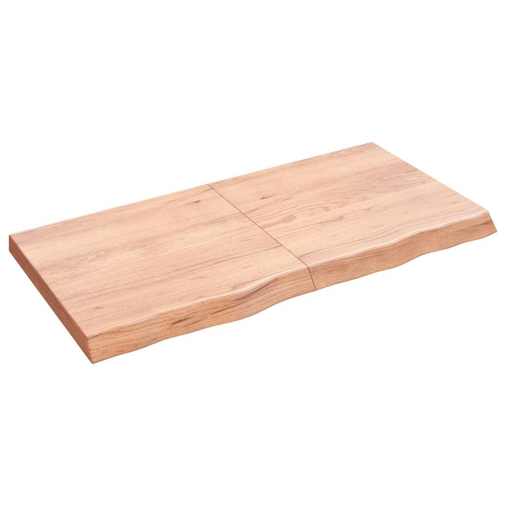 vidaXL Table Top Light Brown 120x60x(2-6)cm Solid Oak Treated