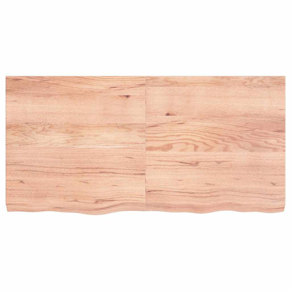 vidaXL Table Top Light Brown 120x60x(2-6)cm Solid Oak Treated