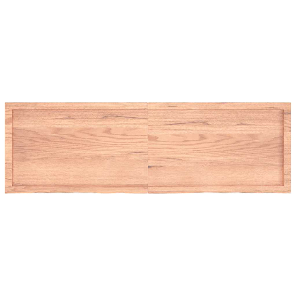 vidaXL Tabletop Light Brown 160x50x(2-4) cm Solid Oak Treated