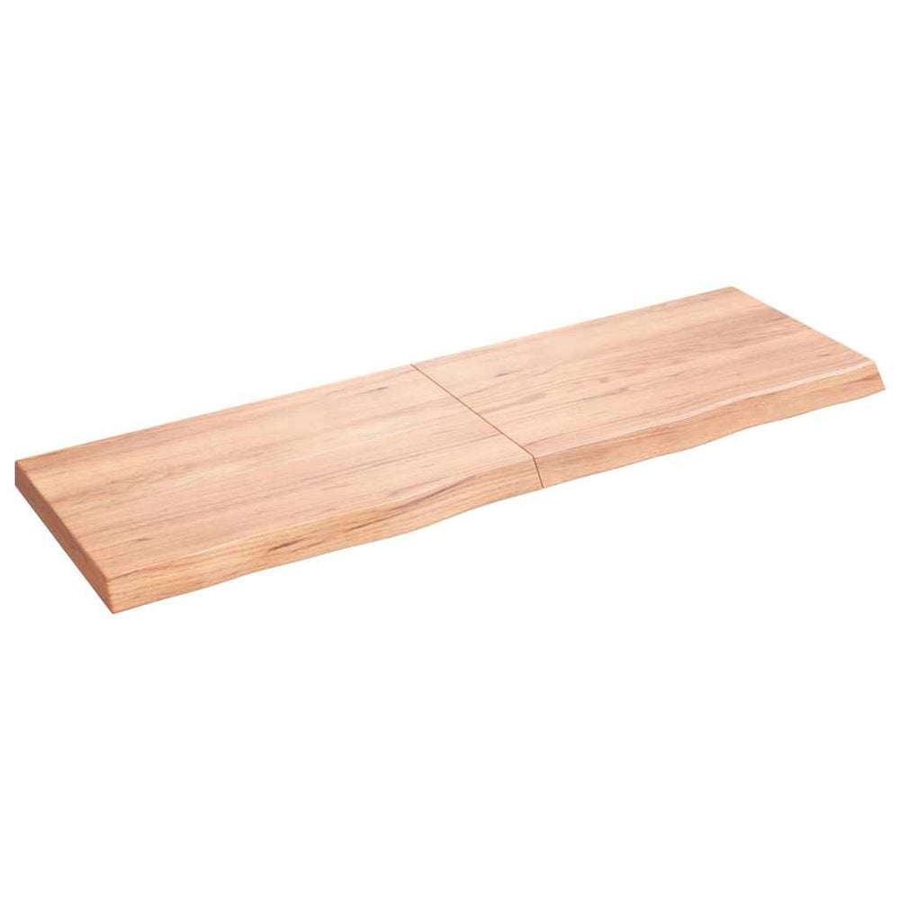 vidaXL Tabletop Light Brown 160x50x(2-6)cm Solid Oak Wood Treated