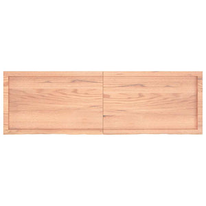 vidaXL Tabletop Light Brown 160x50x(2-6)cm Solid Oak Wood Treated