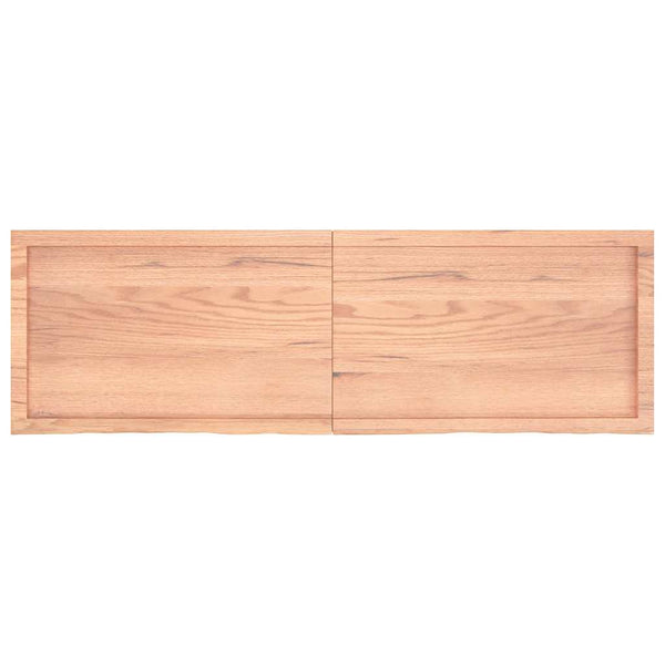 vidaXL Tabletop Light Brown 160x50x(2-6)cm Solid Oak Wood Treated