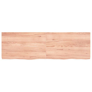 vidaXL Tabletop Light Brown 160x50x(2-6)cm Solid Oak Wood Treated