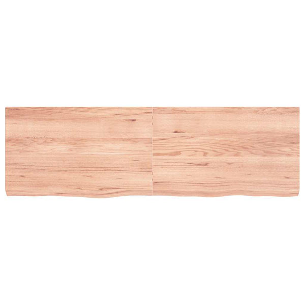 vidaXL Tabletop Light Brown 160x50x(2-6)cm Solid Oak Wood Treated