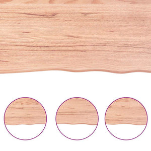 vidaXL Tabletop Light Brown 160x50x(2-6)cm Solid Oak Wood Treated