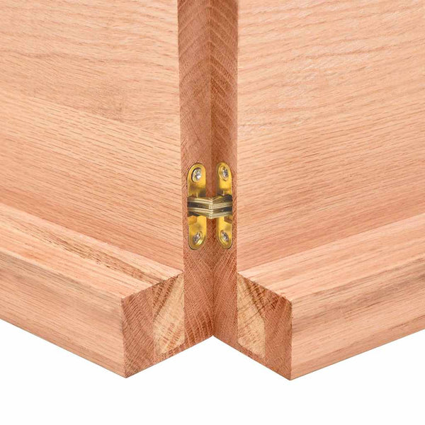 vidaXL Tabletop Light Brown 160x50x(2-6)cm Solid Oak Wood Treated