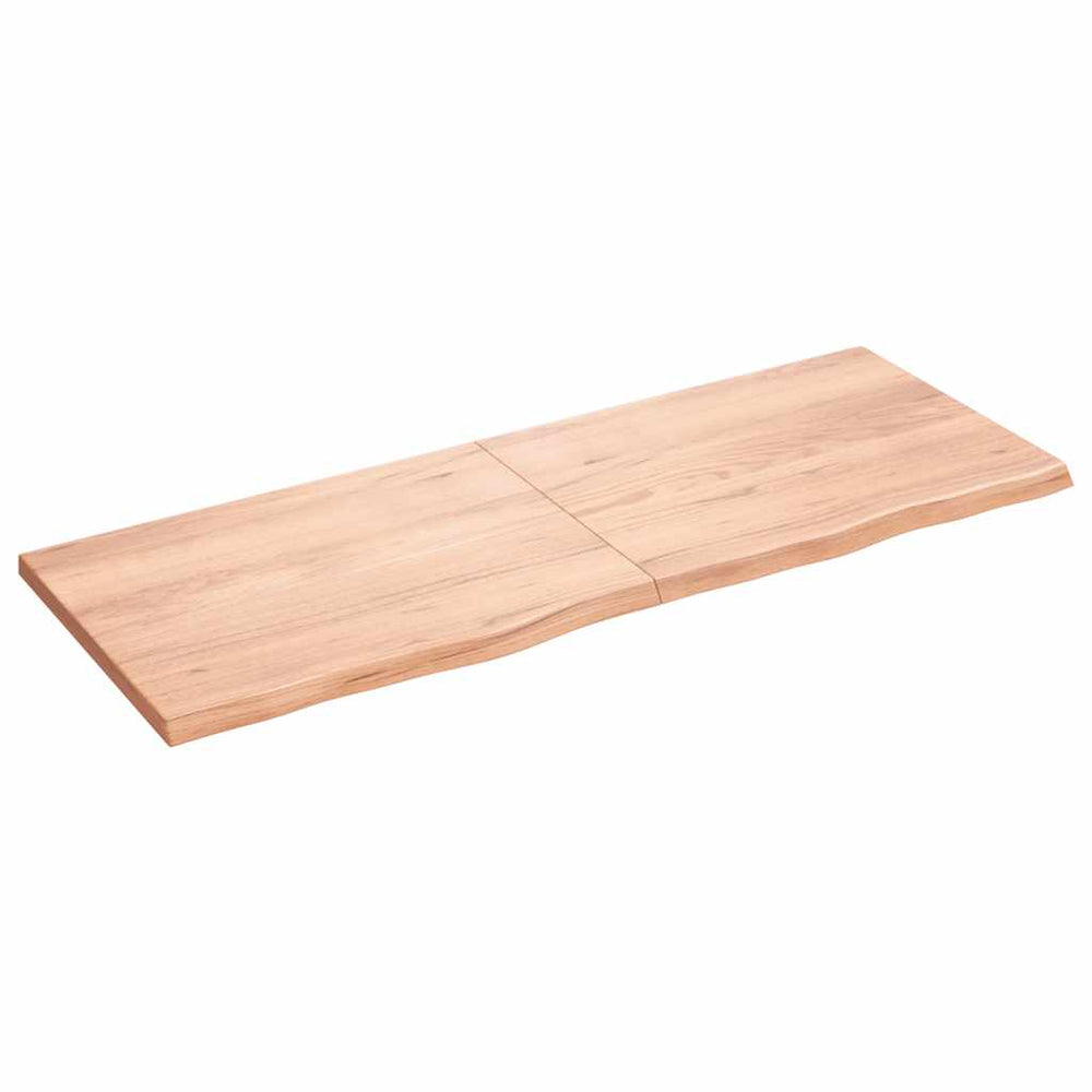 vidaXL Tabletop Light Brown 160x60x(2-4) cm Solid Oak Treated